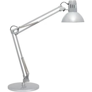 MAUL Candeeiro de mesa study , com base de pé, excl. lâmpada, prateado, Candeeiro de mesa study, com base de pé, excl. lâmpada, prateado. Clássico de