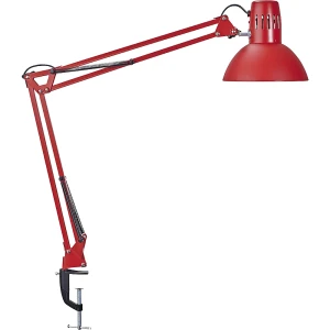 MAUL Candeeiro de mesa study , com base de aperto, excl. lâmpada, vermelho, Candeeiro de mesa study, com base de aperto, excl. lâmpada, vermelho.
