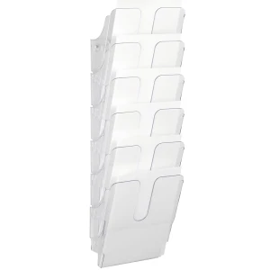DURABLE Formularablage FLEXIPLUS für Wandmontage, inkl. Schrauben und Dübel, 6 DIN A4 hoch, transparent