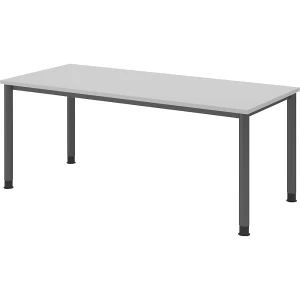 Schreibtisch, HxT 685 - 810 x 800 mm, 4 Rundrohrbeine, Breite 1800 mm, graphit / lichtgrau kaiserkraft