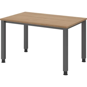 eurokraft pro RENATUS - Secretária , estrutura de 4 pés, largura 1200 mm, grafite/nogueira, RENATUS - Secretária, estrutura de 4 pés, largura 1200 mm,