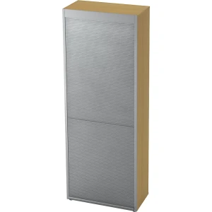 eurokraft pro Rollladenschrank, 3 Fachböden, Buche / alusilber