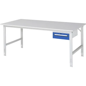 Arbeitstisch mit Schubladenschrank, Unterbau-Container mit 1 Schublade 150 mm, BxT 2000 x 1000 mm, M-Platte, Stärke 22 mm kaiserkraft