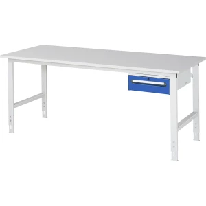 Arbeitstisch mit Schubladenschrank, Unterbau-Container mit 1 Schublade 150 mm, BxT 2000 x 800 mm, M-Platte, Stärke 22 mm kaiserkraft