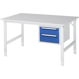 Arbeitstisch mit Schubladenschrank, Unterbau-Container mit 2 Schubladen 1 x 150, 1 x 180 mm, BxT 1500 x 1000 mm, M-Platte, Stärke 22 mm kaiserkraft