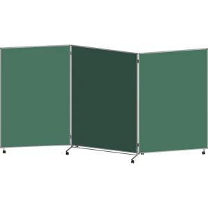 eurokraft basic Präsentationswand, faltbar und mobil, HxBxT 1905 x 3640 x 500 mm, grün