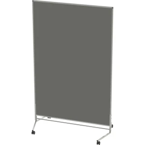 Funktionswand, mobil, Textil, beidseitig, anthrazit, BxH 1200 x 1800 mm kaiserkraft