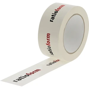 PET-Paketband, individuell bedruckt, VE 36 Rollen, Druck 2-farbig, weiß, ab 4 VE kaiserkraft
