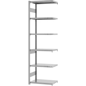 eurokraft pro Steckregal, Bauart mittelschwer, doppelseitig, HxBxT 2500 x 750 x 400 mm, verzinkt, Anbauregal