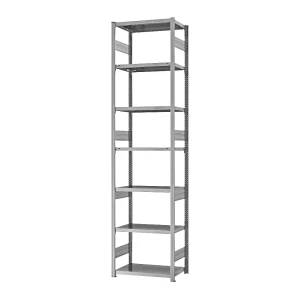 eurokraft pro Schwerlast-Steckregal, doppelseitig, HxBxT 3000 x 750 x 400 mm, verzinkt, Grundregal