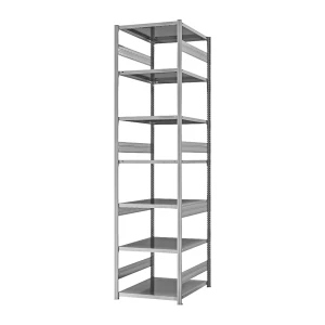 eurokraft pro Schwerlast-Steckregal, doppelseitig, HxBxT 3000 x 750 x 800 mm, verzinkt, Grundregal