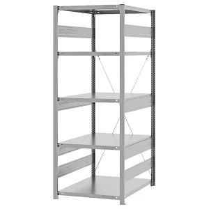 eurokraft pro Schwerlast-Steckregal, einseitig, HxBxT 2000 x 750 x 800 mm, verzinkt, Grundregal