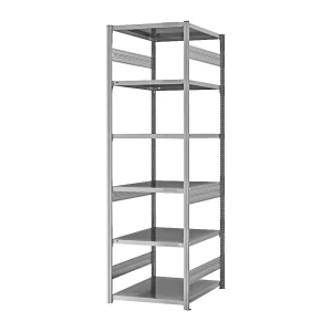 eurokraft pro Schwerlast-Steckregal, doppelseitig, HxBxT 2500 x 750 x 800 mm, verzinkt, Grundregal