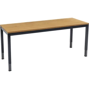 eurokraft basic Höhenverstellbarer Arbeitstisch, Vierkantrohr 45 x 45 mm, Multiplexplatte, BxT 1500 x 700 mm