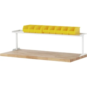 kaiserkraft Placa de apoio, para montagem em bancadas de trabalho, cinzento claro RAL 7035, LxPxA 2500 x 300 x 375 mm, Placa de apoio, para montagem
