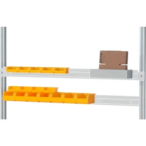 RAU Calha de retenção para caixas de armazenagem à vista , cinzento, largura 1500 mm, Calha de retenção para caixas de armazenagem à vista, cinzento,