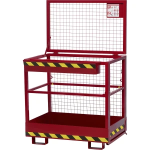 Arbeitskorb Typ RAK, Aufnahme breite Seite, ohne Rollen, feuerrot RAL 3000 kaiserkraft