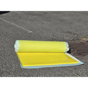 kaiserkraft Esteira de vedação flexível para calhas, reutilizável, incl. caixa de transporte/armazenamento, CxLxA 2000 x 1000 x 8 mm, Esteira de