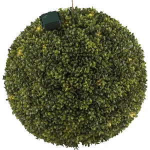 kaiserkraft Buxo em bola, caixa de pilhas para 3 pilhas AA, temporizador de 6h, resistente aos raios UV, Ø 450 mm, 45 LED, Buxo em bola, caixa de