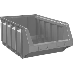 Sichtlagerkasten aus Polyethylen, LxBxH 705 x 440 x 297 mm, grau, VE 4 Stk kaiserkraft