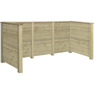 kaiserkraft Revestimento para contentores de lixo com perfil Klink, madeira, CxLxA 2940 x 970 x 1080 mm, natural, Revestimento para contentores de