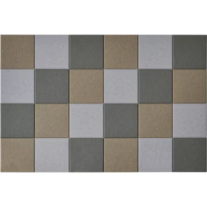 eurokraft basic Azulejo acústico de parede , AxL 300 x 300 mm, 8 unid. de cada em bege, cinzento claro, cinzento escuro, embalagem de 24 unid.,