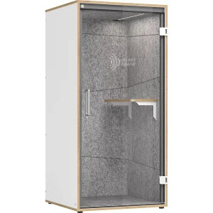 kaiserkraft Cabine telefónica, CxLxA 1035 x 1000 x 2175 mm, branco, Cabine telefónica, CxLxA 1035 x 1000 x 2175 mm, branco. Testada de acordo com a