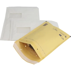 Versandtasche aroFOL®, Selbstklebeverschluss, mit Fenster, Innen-LxB 340 x 225 mm, weiß, VE 100 Stk, ab 5 VE kaiserkraft