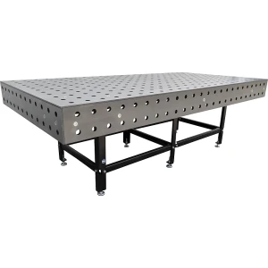 kaiserkraft Mesa de soldadura, Ø furos 28 mm, 2000 kg/m², AxLxP 800 x 2480 x 1230 mm, Mesa de soldadura, Ø furos 28 mm, 2000 kg/m², AxLxP 800 x 2480 x