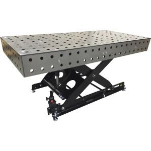 Höhenverstellbarer Schweißtisch, Ø Bohrungen 28 mm, 2000 kg, HxBxT 1050 x 1950 x 950 mm kaiserkraft