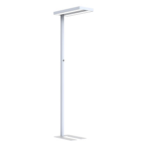 kaiserkraft Candeeiro de pé LED Lara Up & Down, regulação contínua da intensidade luminosa/sensor de movimento, A 1950 mm, prateado, Candeeiro de pé