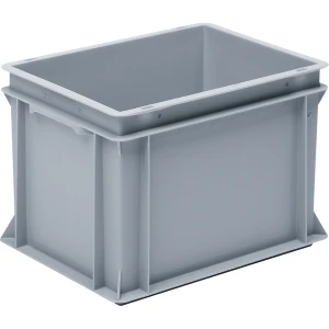 kaiserkraft Contentor empilhável Euro, CxLxA 400 x 300 x 270 mm, cinzento, embalagem de 4 unid., Contentor empilhável Euro, CxLxA 400 x 300 x 270 mm,