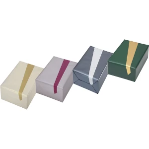 Geschenkpapier, beidseitig bedruckt, LxB 750 x 500 mm, VE 250 Bögen, tannengrün/gold kaiserkraft