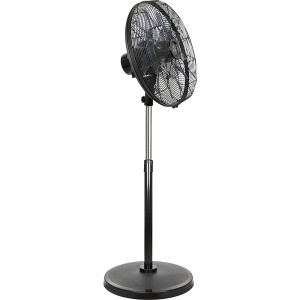 Standventilator Airos Eco Silent, mit 7 Drehstufen, mit Fernbedienung, schwarz kaiserkraft