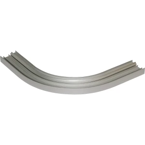 QuickMOVE Segmento de curva de monocarril suspenso , abertura de perfil vertical interna, raio de curva interior 500 mm, 45°, Segmento de curva de