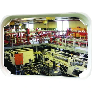 Vialux Mehrzweckspiegel 2 Richtungen, rechteckig, HxB 800 x 1000 mm, Rahmen weiß, P.A.S.®