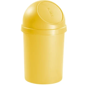 helit Recipiente do lixo Push , em polipropileno, amarelo, capacidade 45 l, embalagem de 2 unid., Recipiente do lixo Push, em polipropileno, amarelo,