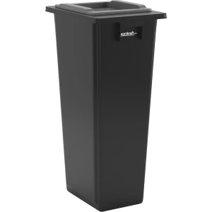 eurokraft pro Wertstoffsammler, 1-fach-Sammler, 80 l, Rahmen schwarz, Deckel mit Schwingöffnung