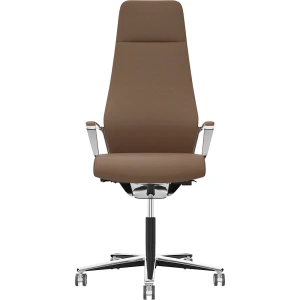 Bürostuhl Signo 0185 ZÜCO Premium F Leder, Polster-Rückenlehne, braun