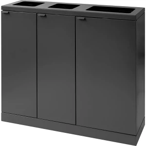 Wertstoffsammler Bica Advanced, Volumen 2 x 65 + 1 x 95 l, anthrazit kaiserkraft