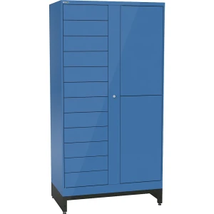 LISTA E-Multicabinet Fächerschrank, Erweiterungsmodul, HxBxT 1970 x 1000 x 580 mm, 1 x 12/1 x 2 Fächer, lichtblau
