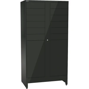 LISTA E-Multicabinet Fächerschrank, Erweiterungsmodul, HxBxT 1970 x 1000 x 580 mm, 2 x 7 Fächer, schwarz