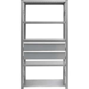 eurokraft pro Schubladen-Set, 2 Schubladen, verzinkt, BxT 1300 x 400 mm, Traglast 50 kg, Einbauhöhe 450 mm