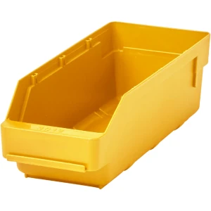 STEMO Caixa para estante em polipropileno muito resistente , amarelo, CxLxA 300 x 118 x 95 mm, embalagem com 30 unidades, Caixa para estante em