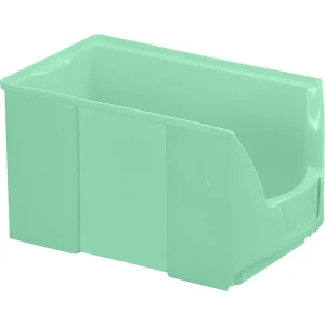 kaiserkraft Caixa de armazenagem à vista FUTURA em polietileno, CxLxA 360 x 208 x 201 mm, embalagem com 8 unidades, verde, Caixa de armazenagem à