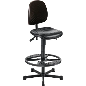 meychair Arbeitsdrehstuhl, gepolstert mit PU-Schaum, Gasfeder-Höhenverstellung, mit Bodengleitern und Fußring, Höhenverstellbereich 570 - 820 mm