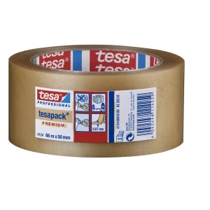 tesa Fita de embalar em PVC , pack® 4124 Premium, embalagem com 36 rolos, transparente, largura da fita 50 mm, Fita de embalar em PVC, pack® 4124