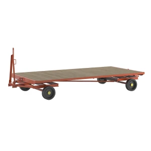 Schlepperanhänger, 4-Rad-Doppel-Drehschemel-Lenkung, Tragfähigkeit 5 t, Ladefläche 4,0 x 2,0 m, Vollgummireifen kaiserkraft