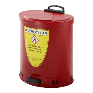 kaiserkraft Recipiente de segurança para resíduos com tampa de fecho automático, em chapa de aço, volume 65 l, Recipiente de segurança para resíduos
