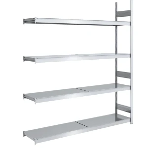 hofe Großfach-Steckregal mit Stahlböden, Höhe 2500 mm, Fachbodenbreite 2000 mm, Fachbodentiefe 500 mm, Anbauregal